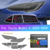 For Tesla Model S -2026 Car Front Taillight TPU Transparent Armored Protective Film Headlight Black Taill Golden Cover Films