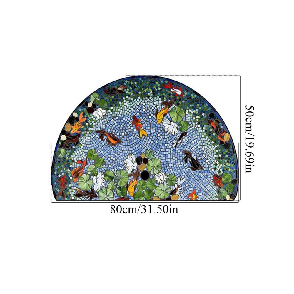 New Non Slip Semi-Circular Carpet Washable Wear-resistant Entrance Door Mat Doormat Bathroom Entrance
