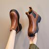 Leather Martin Boots, Women's Trend, the Same Thick-soled Heightening Foot Cigarette Boots, Autumn and Winter Breathable and Comfortable Chelsea Boots