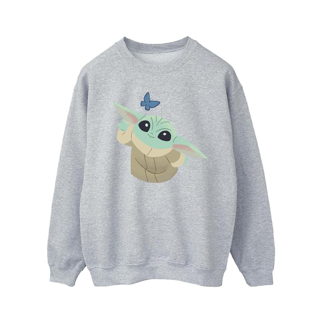 STAR WARS Mens The Mandalorian Butterfly Catching Sweatshirt