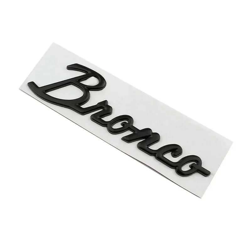 WBTI6 For Ford Bronco 2020 2021 2022 2023 Metal Fender Side Letter Badge Window Body Emblem Sticker Decoration Trim Accessory