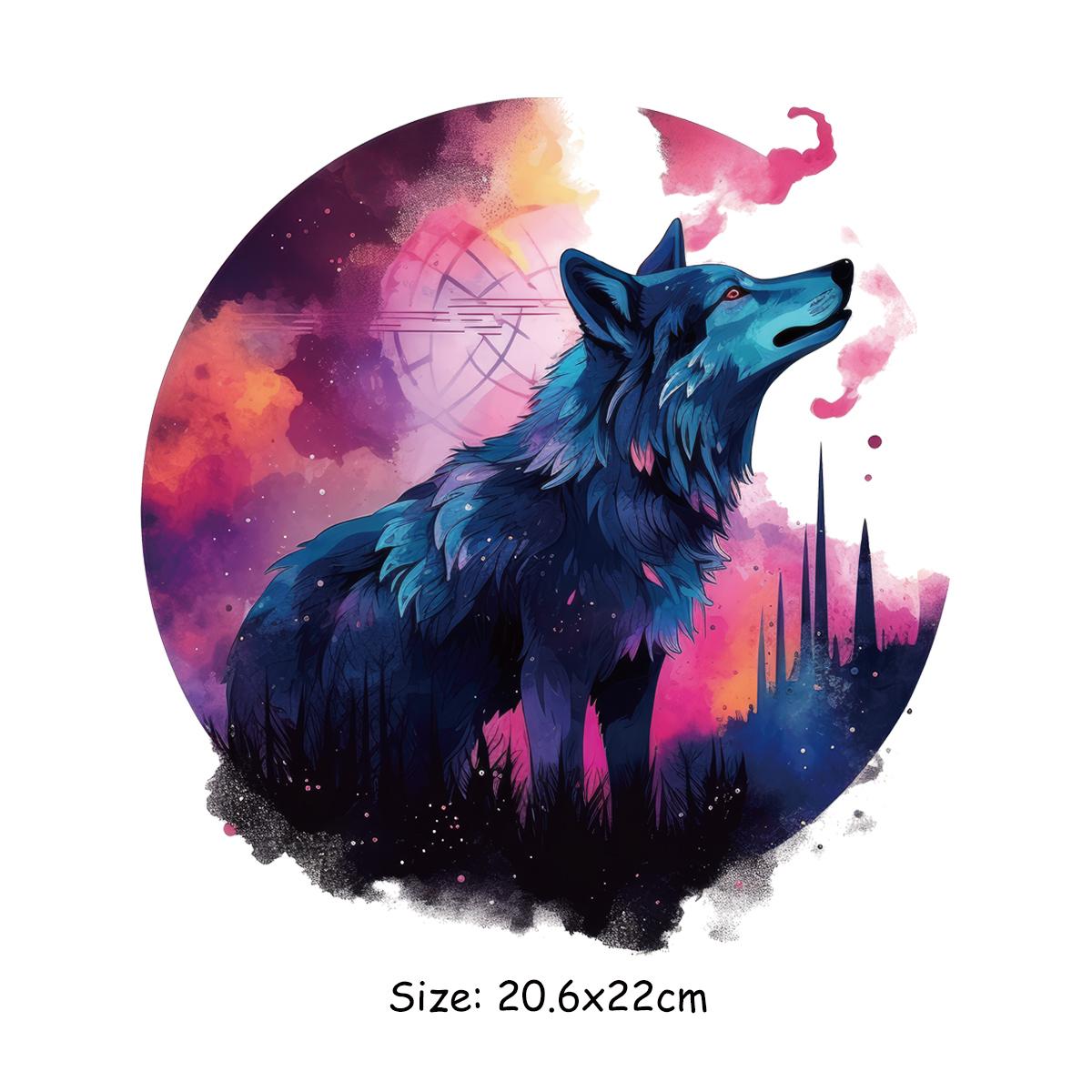 

Ночной Волк Одежда Нашивки Печать на футболках Джинсы DIY Виниловые толстовки Топы Моющиеся термонаклейки