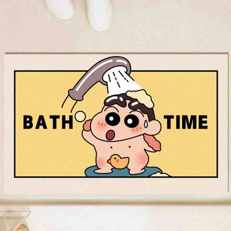 Cartoon Diatom Mud Floor Mat, Anti-Skid Pad At The Door Of The Bathroom, Dirt-Resistant, Wear-Resistant And Easy To Take Care Of, Cartoon Absorbent