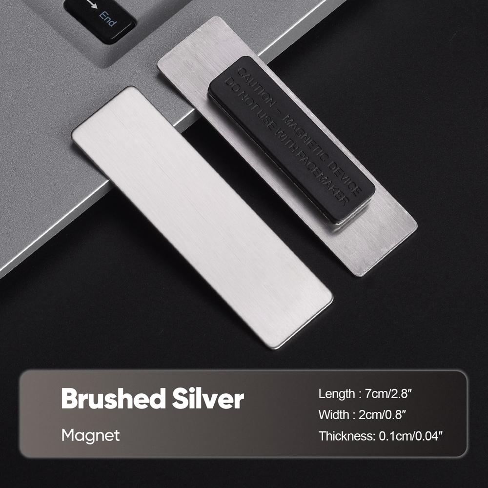 70x20MM Anstecknadeln Pin Personalisiert Kostenlos Anpassbar Gravierter Text Logo Business-Namensschild Stahl Metallanhänger Personalisierte Namensschilder