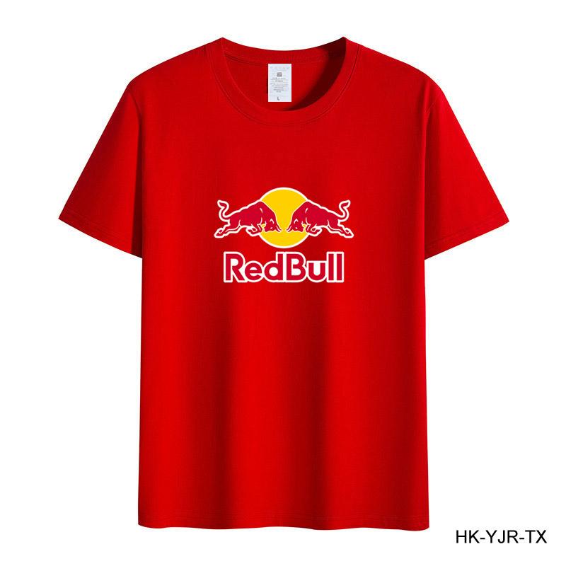 Red Bull Summer Men's T-shirt High Quality Cotton Short-sleeved Print T-shirt Women's T-shirt Fashion Sports Shirt Casual Jogging Top