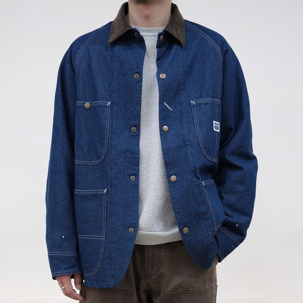 Bonrrow Padded Coverall Jacket_Crease Denim