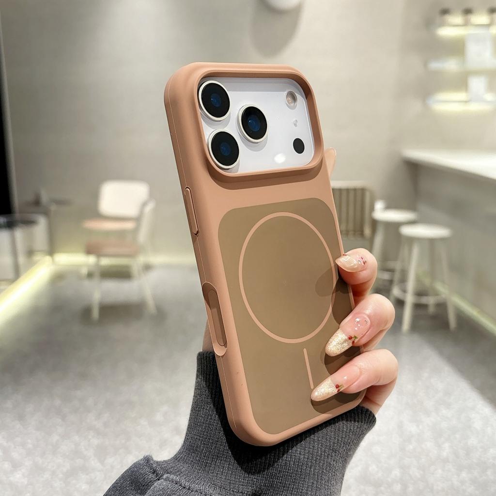 Luxury Hit Color Liquid Silicone Soft Phone Case For iPhone 17 Air 16 15 14 13 Pro Max Plus For MagSafe Charge Magnetic Cover