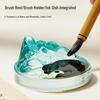Thousand Miles of Rivers and Mountains Ink Dish - Multi-functional Brush Licker and Four Treasures Holder
