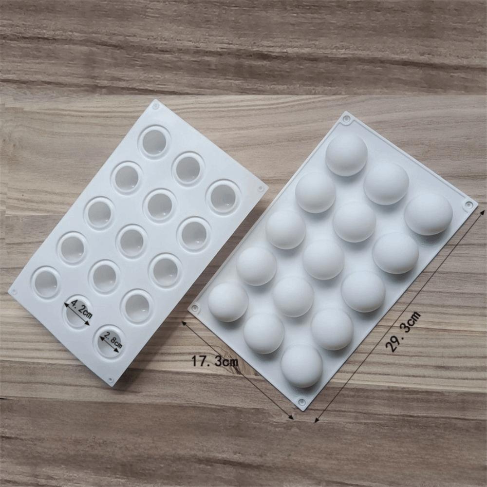 DIY Silicone Sphere Chocolate Mold Spherical-Shaped 3D Half Sphere Mold Dessert Candy Making