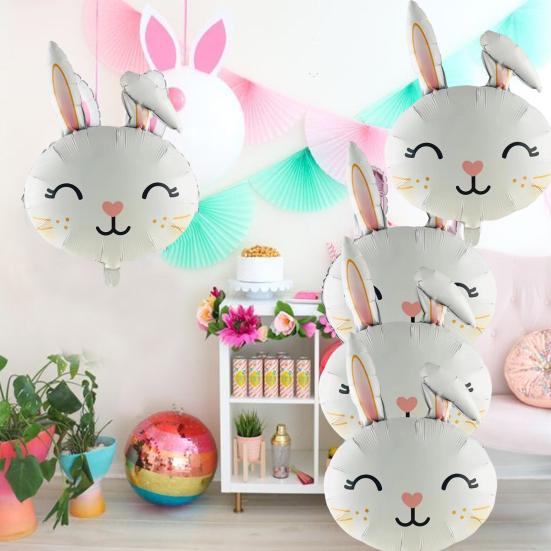 Easter Balloon Useful Durable Eco-friendly Happy Rabbit Party Decoration Scene Layout Prop