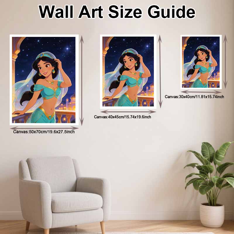 Disney Jasmine Princess Diamond Paint Painting Art Kit Handmade DIY5D Home Decor Gift