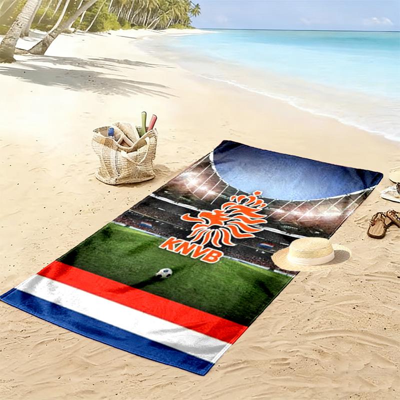 KNVB Print Beach Towel, Large Soft Quick Dry Towel for Beach Camping Swimming