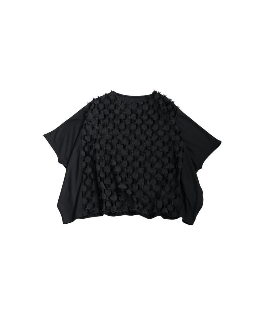 Antiqua Fringe Dolman Short One Size Black Women's Top, Print, Sleeve, Switchable, PA-03812, 05,