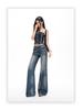 Women's Retro Low-Waist Micro-Flare Jeans - Slimming & Loose Fit for Spring/Autumn 2026
