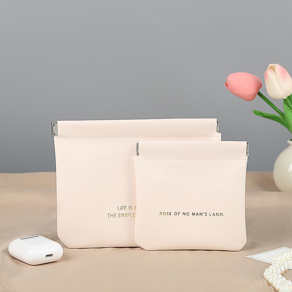 Spring Clip Red Envelope Multifunction Organizer: Portable Data Cable & Jewelry Holder with Auto Closure Coin Pouch