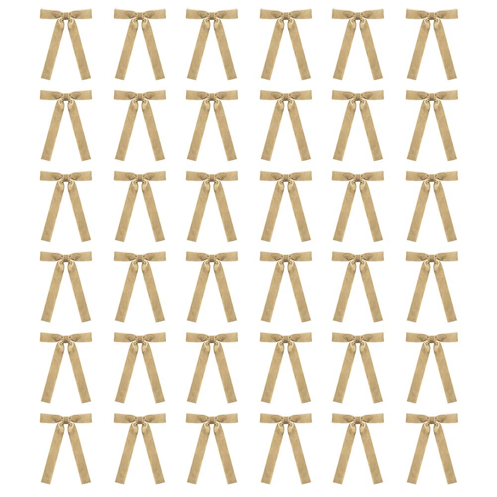 Christmas Tree Accents Velvet Ribbon Bows Elegant Christmas Ornaments Christmas Decoration Pre-tied Decorations