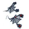 Zinc Zinc Alloy Halloween Earrings Punk Spider Pendant Earrings Fashion Spider Web Earrings  Party