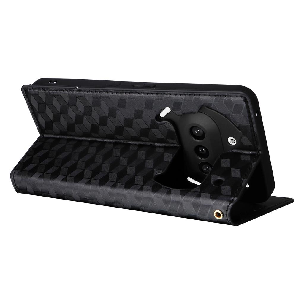 For Nothing Phone (3a) Case Wallet Rhombus Imprinted Leather Phone Cover