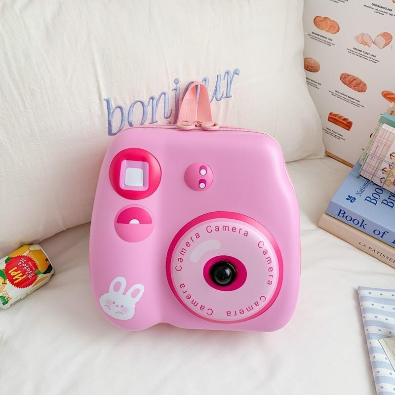 

Eva Kids School Backpack With 3d Camera Shape Design For Toddlers And Preschoolers Яскраво-рожевий