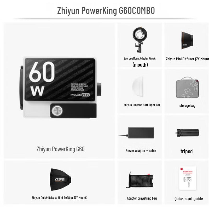 ZHIYUN PowerKing G60 LED Video Light