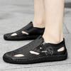 Summer Men's Breathable Casual Beach Sandals Outdoor Wearable Slip-On Comfortable Slippers Round Toe Rubber Out Sole Durable