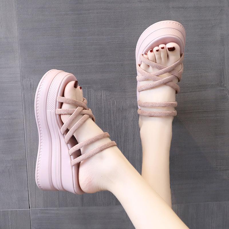 Wedges, Thick Soles, Fairy Wind, Summer Comfort, Super High Heels, Slippers, Dual-purpose Sandals, Women's Outer Wear