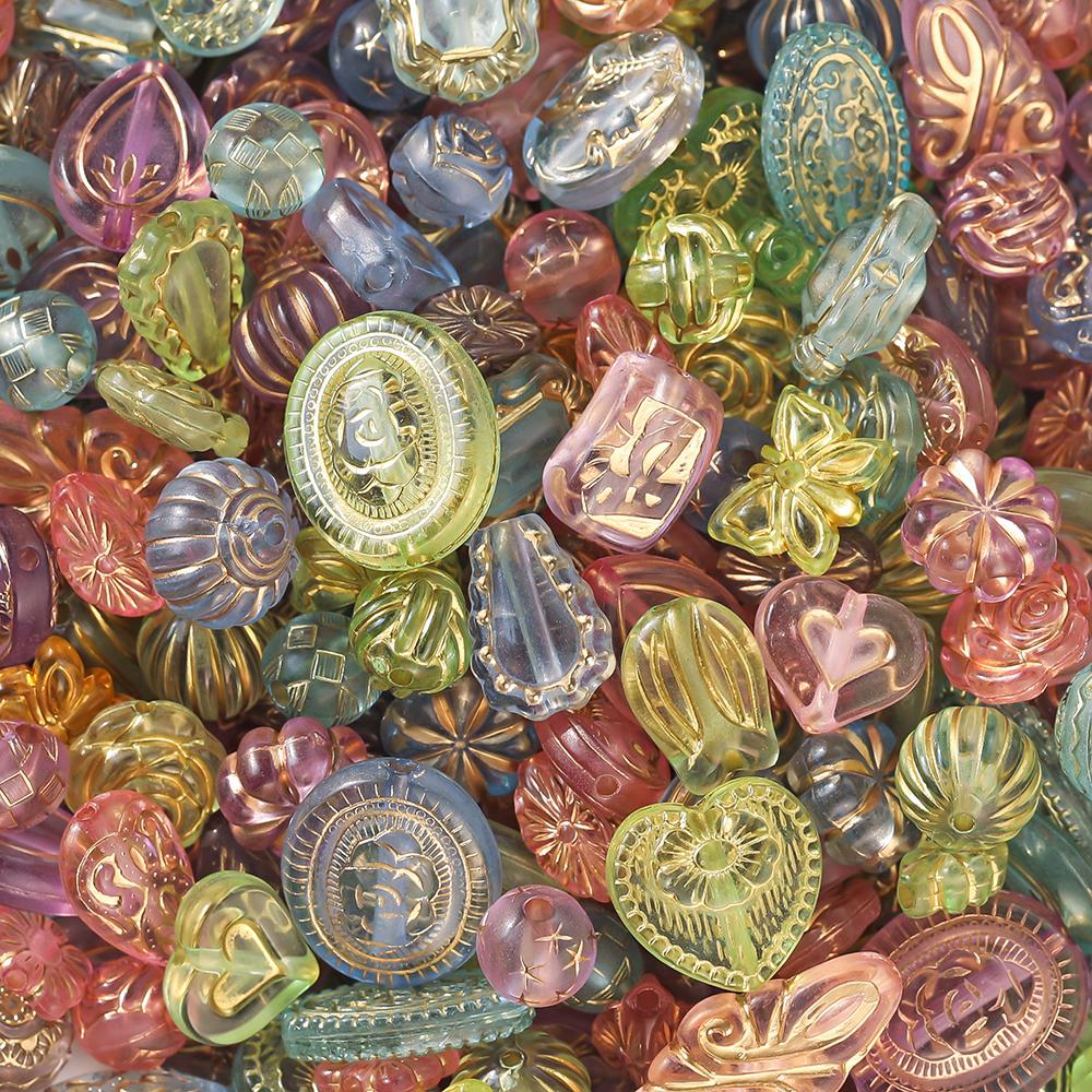 20g/Lot Mixed Classical Beads Acrylic Loose Spacer Bead for DIY Bracelet Beaded Material Jewelry Making Accessories Supplies