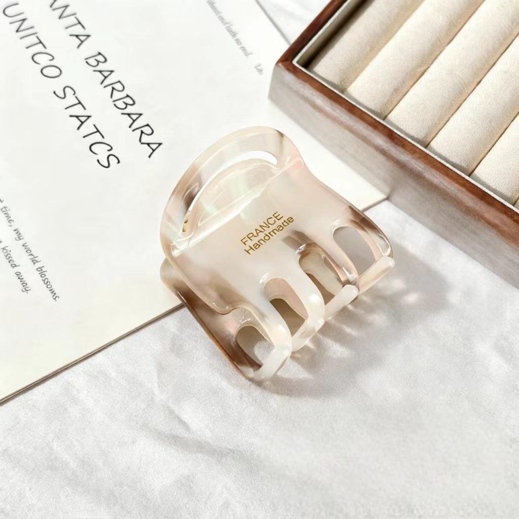Mini Acetate Claw Clip: French Retro Hair Accessory for Women, Exquisite for High Ponytails