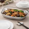 Heat-resistant Fish Serving Plate Stainless Steel Steaming Tray Durable Serving Tray  Cooking