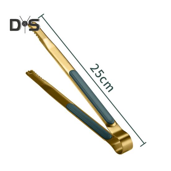 Food Tongs Anti-slip Multi-functional Non-stick Stainless Steel Salad Tongs