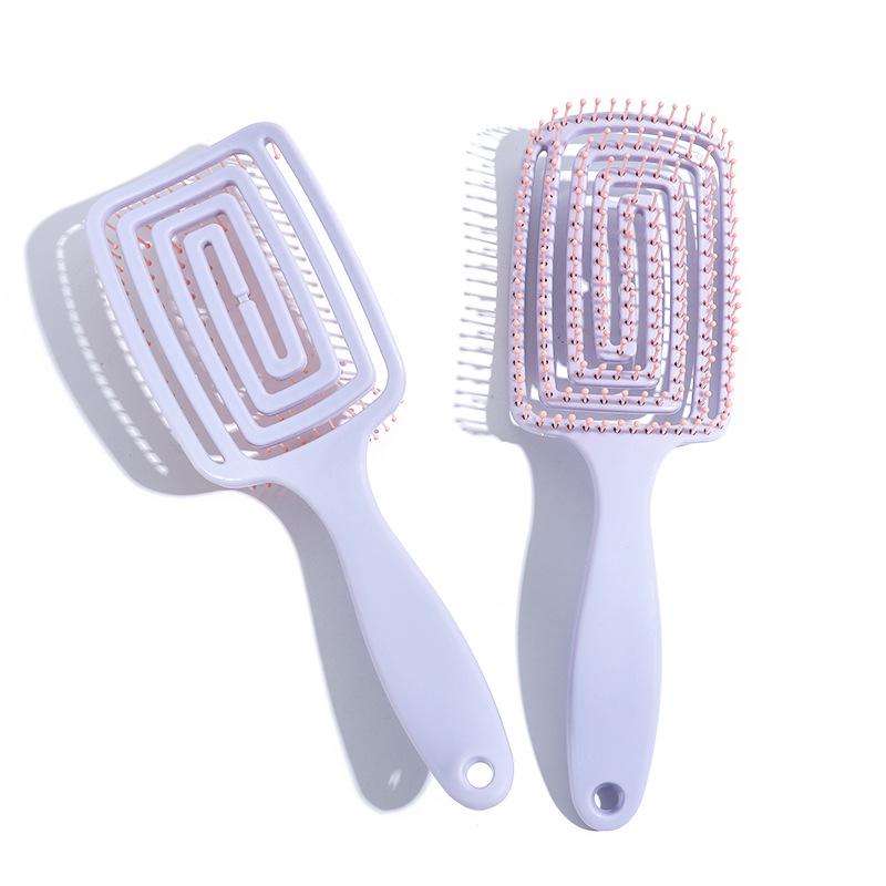 

Большая изогнутая расческа для массажа кожи головы - Расческа для укладки кудрей для женщин фиолетовый