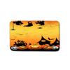 Halloween Shower Curtain Floor Mat Combination Four-Piece Set Bathroom Toilet Carpet Shower Room Foot Mat
