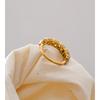 Yhpup Size 678 Stainless Steel Simulated Pearls Golden Finger Ring for Women Elegance Chic Popular Jewelry Gift PVD Plated