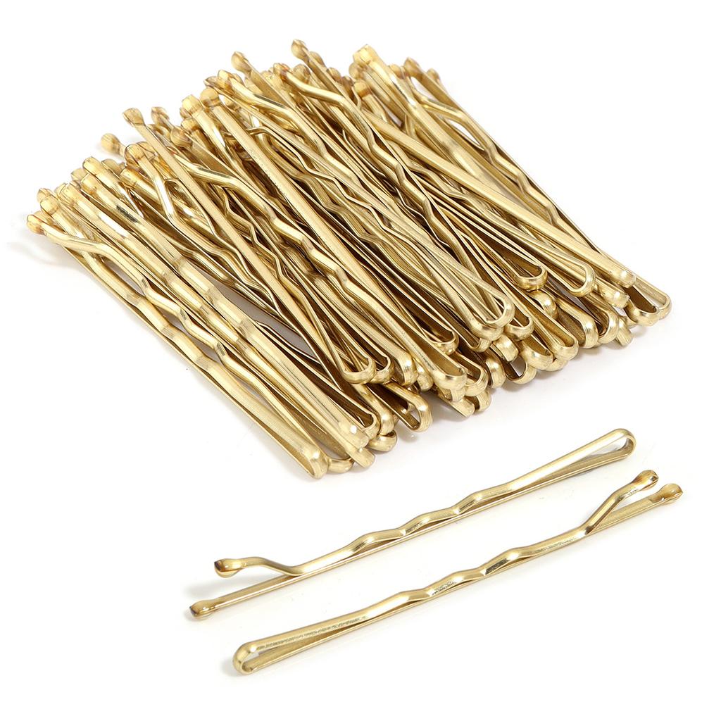 50pcs 5cm Metal Hairpins Casual Curly Wavy Grips Barrette Hair Clips For Women Girls DIY Hair Styling Tools Hair Accessories