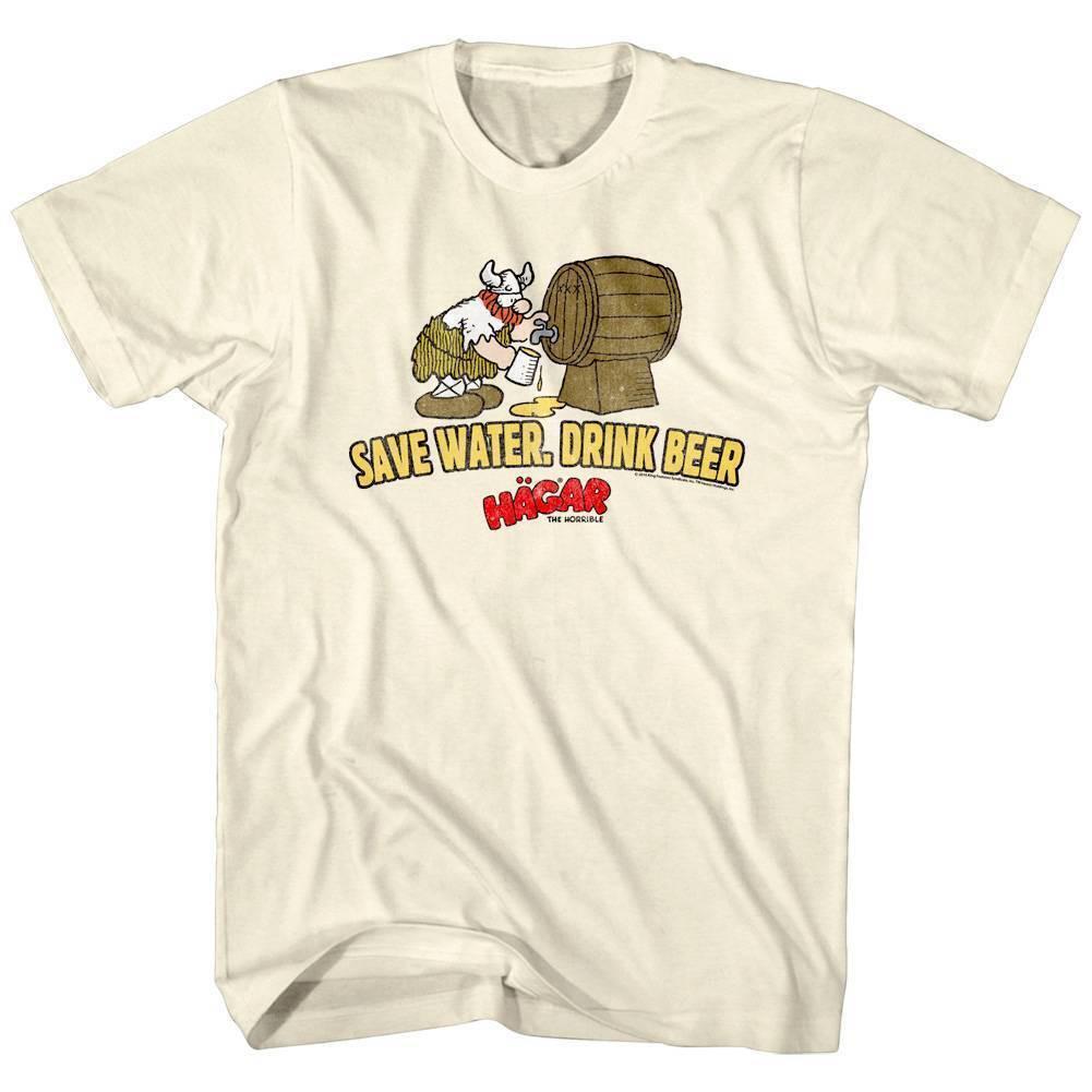 Hagar the Horrible Save Water Drink Beer Men T Shirt M