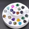Amethyst & Achat Herz Halskette: Natürlicher Stein 20mm Anhänger Schlüsselanhänger Zubehör