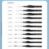 Wolf Hair Fine Line Brush - Black Triangular Birch Handle for Nail Art and Watercolor Detailing