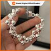 100% Solid 925 Sterling Silver Metal Bracelet for Women Vintage Handmade Simple Mini Balls Bracelet Birthday Gift Party