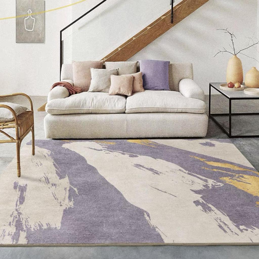 Luxuriöser Imitat-Kaschmir Teppich mit Rutschstopp für Wohnzimmer, Schlafzimmer oder Kaffeetisch