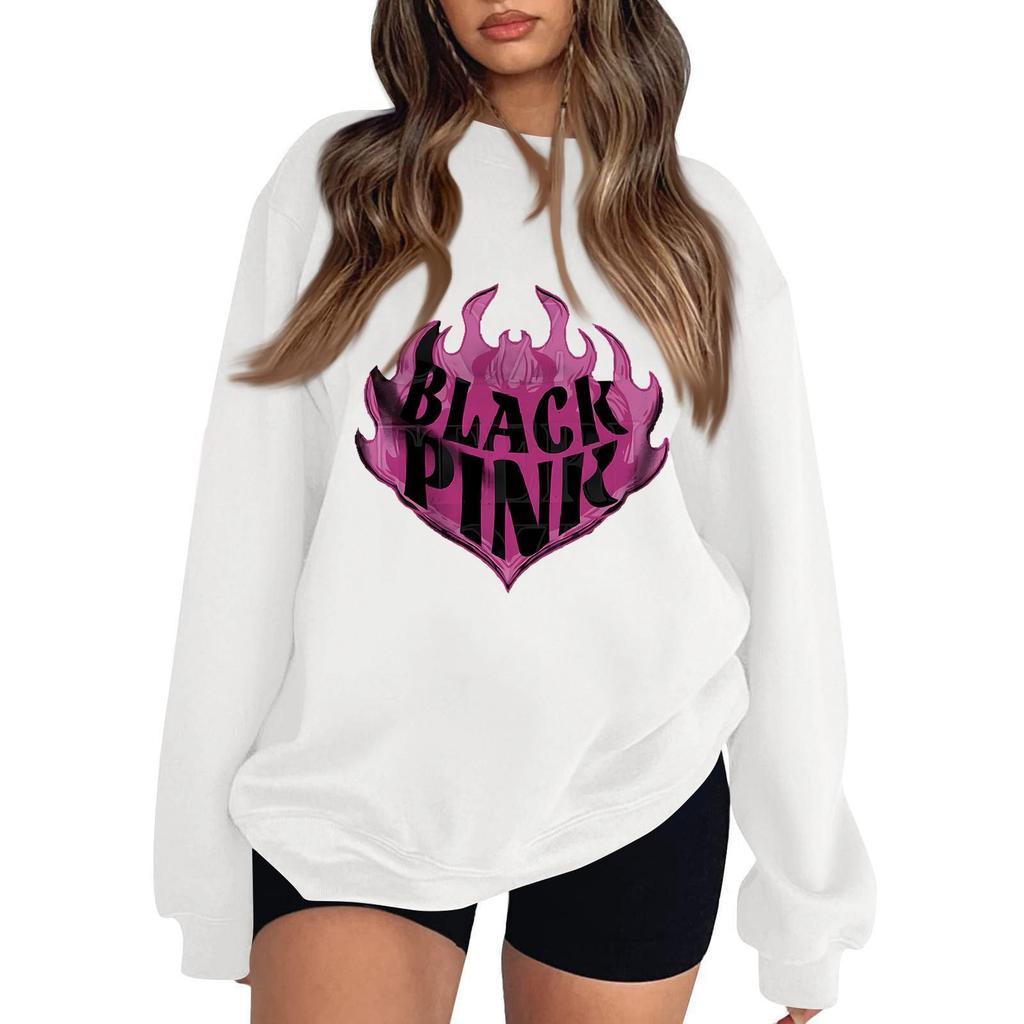 Women's Fashionable And Casual Long Sleeve Round Neck Printed Sweatshirt