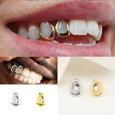 Hip Hop Hollow Star Grillz Dentaires Décoration de Dents Caps Dentaires Crocs Grills Dentaires Pour Femmes Hommes Bijoux Cosplay