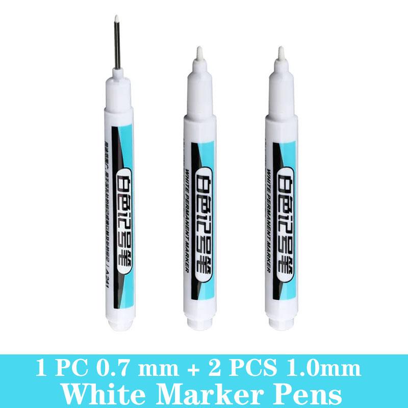 3/5 PCS White Permanent Paint Marker Set for Wood Rock Plastic Leather Glass Stone Metal Canvas Art Supplies Painting Supplies