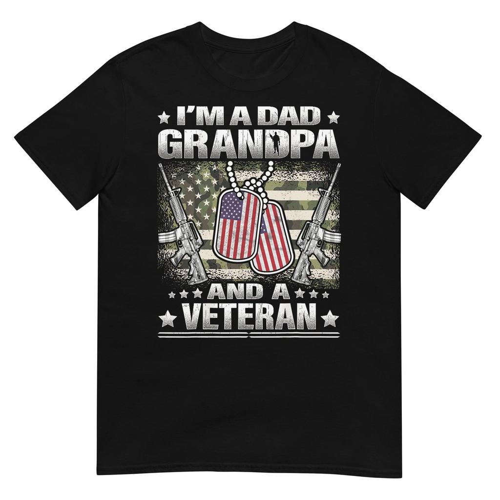 VETERAN I'm A Dad Grandpa And A Veteran Military Veteran Day T-Shirt