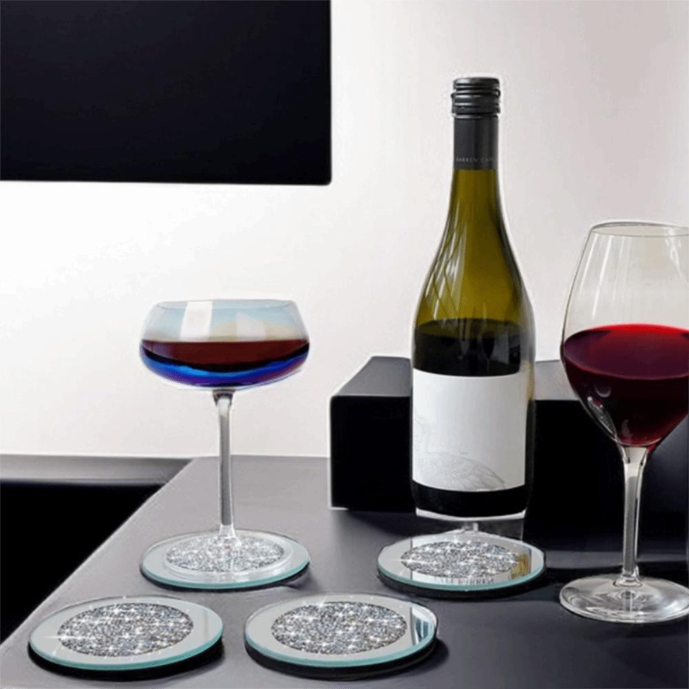 Glänzender zerknitterter Tassenuntersetzer Wärmeisolierender Teeuntersetzer Glasmatte Kaffeetassenuntersetzer Küche