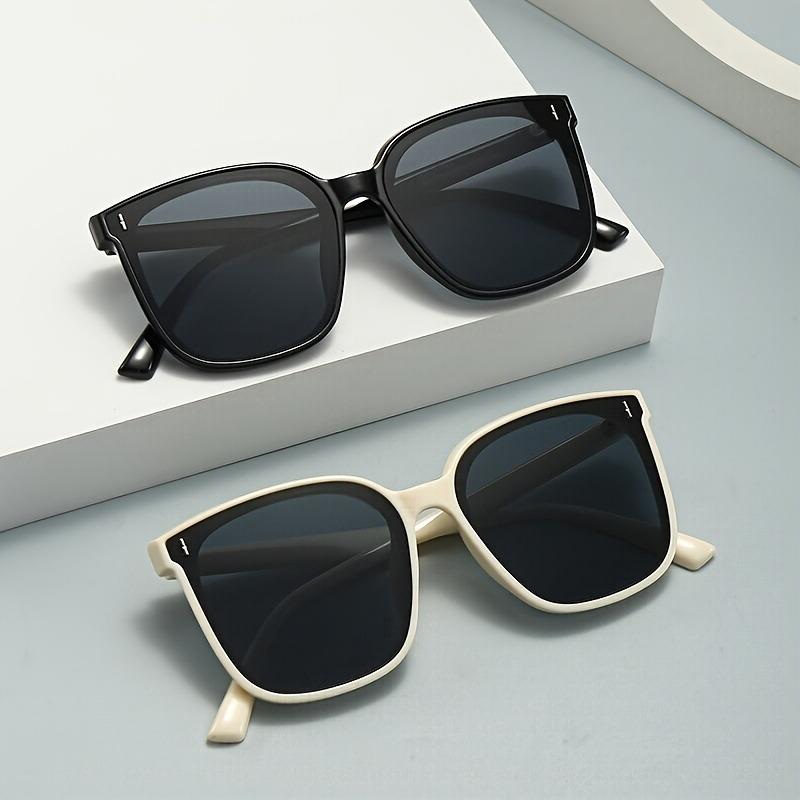 

2pcs Retro Fashion Square Sun Glasses Women Men Daily Simple Luxury Sunglasses Commute Shades Lady Man Protective Glasses UV400