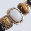 Bohemian Handmade Resin Stones Bracelets for Women Punk Vintage Metal Gold Plated Irregular Bracelet Daily Wear Party Jewelry