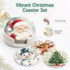 Wooden with Santa Snowman Design for Christmas Holiday Table Decor