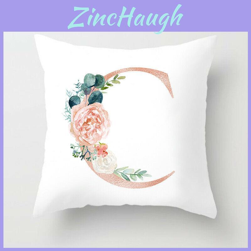 Luxurious 26 Letter Polyester Pillow Case For Sofa Car And Home Decor