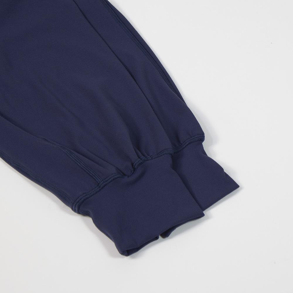 Lulu High-Waist Nylon Yoga Capri Pants with Outer Pocket