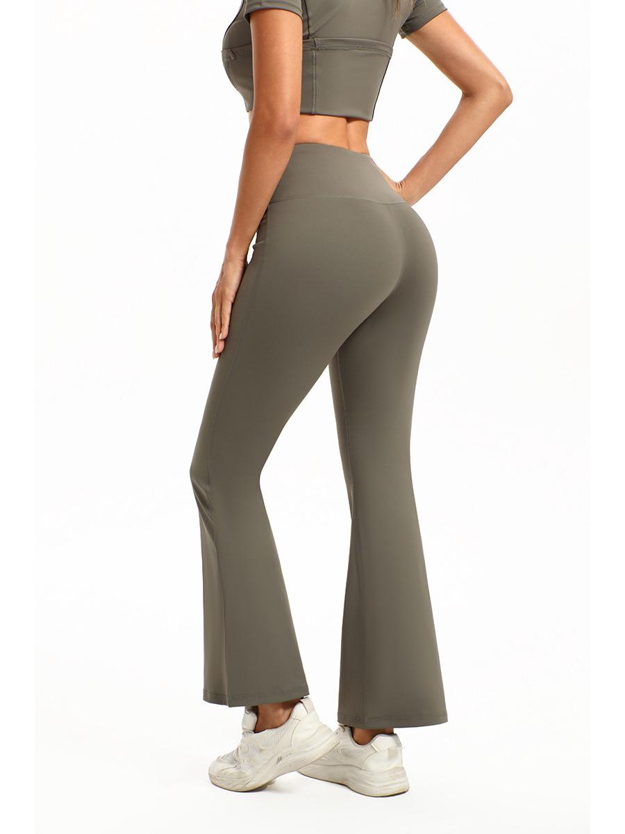 

High-Waisted Bell Bottom Yoga Pants - Butt Lifting Slimming Fitness Leggings Extra Large